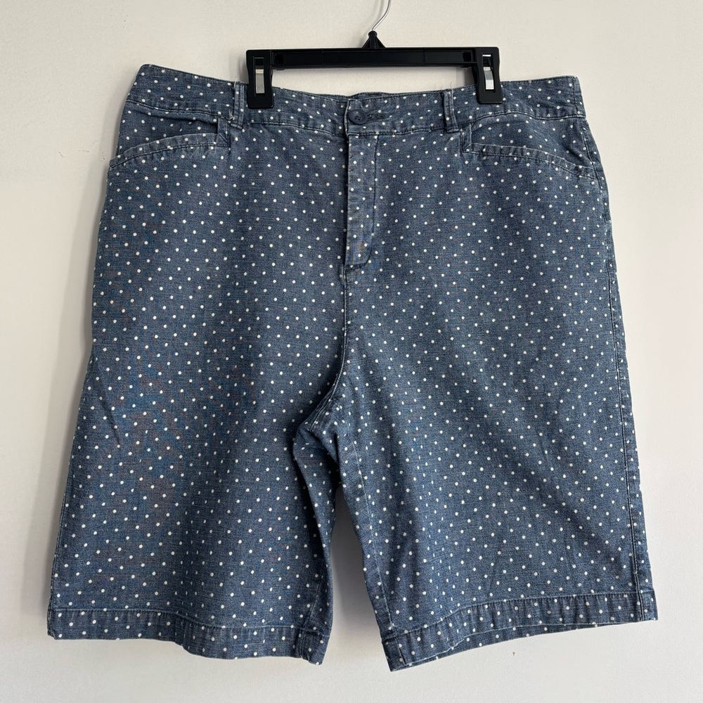 Croft & Barrow Women’s Denim Polka Dot Shorts